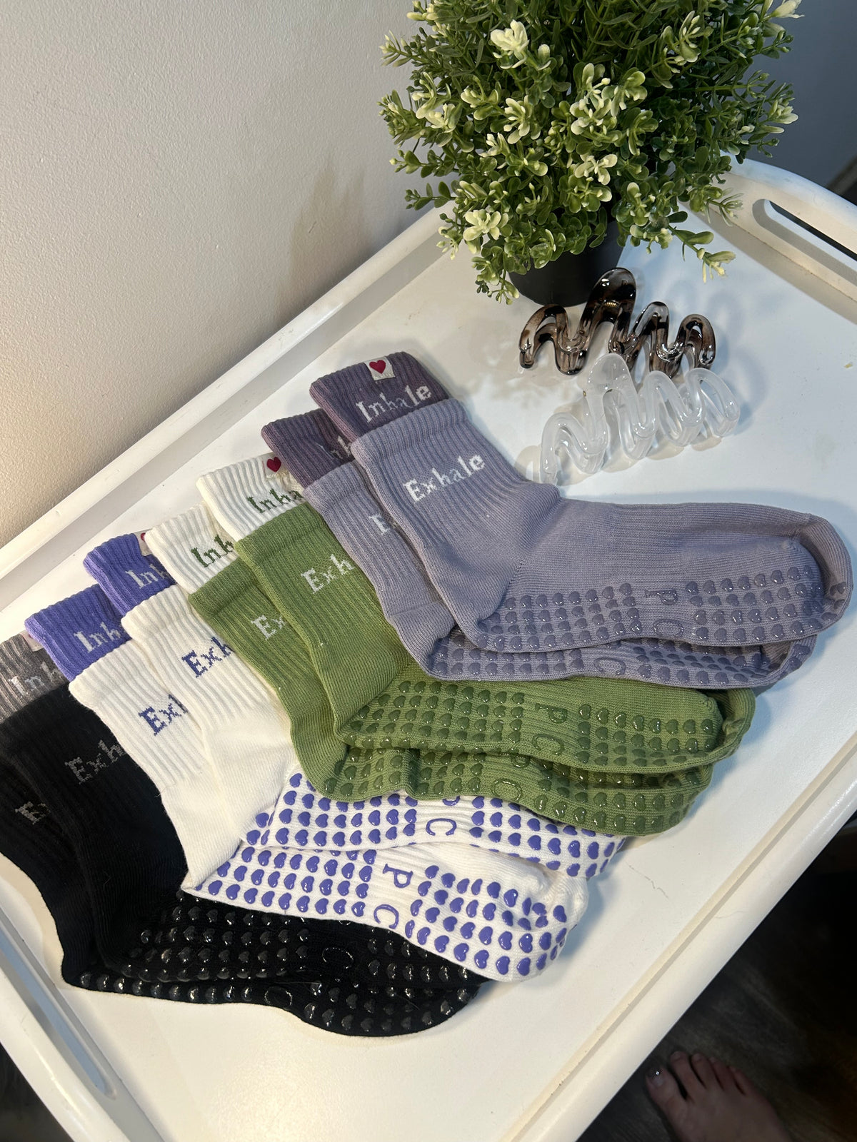 Breath Crew Grippy Socks • Taro Purple
