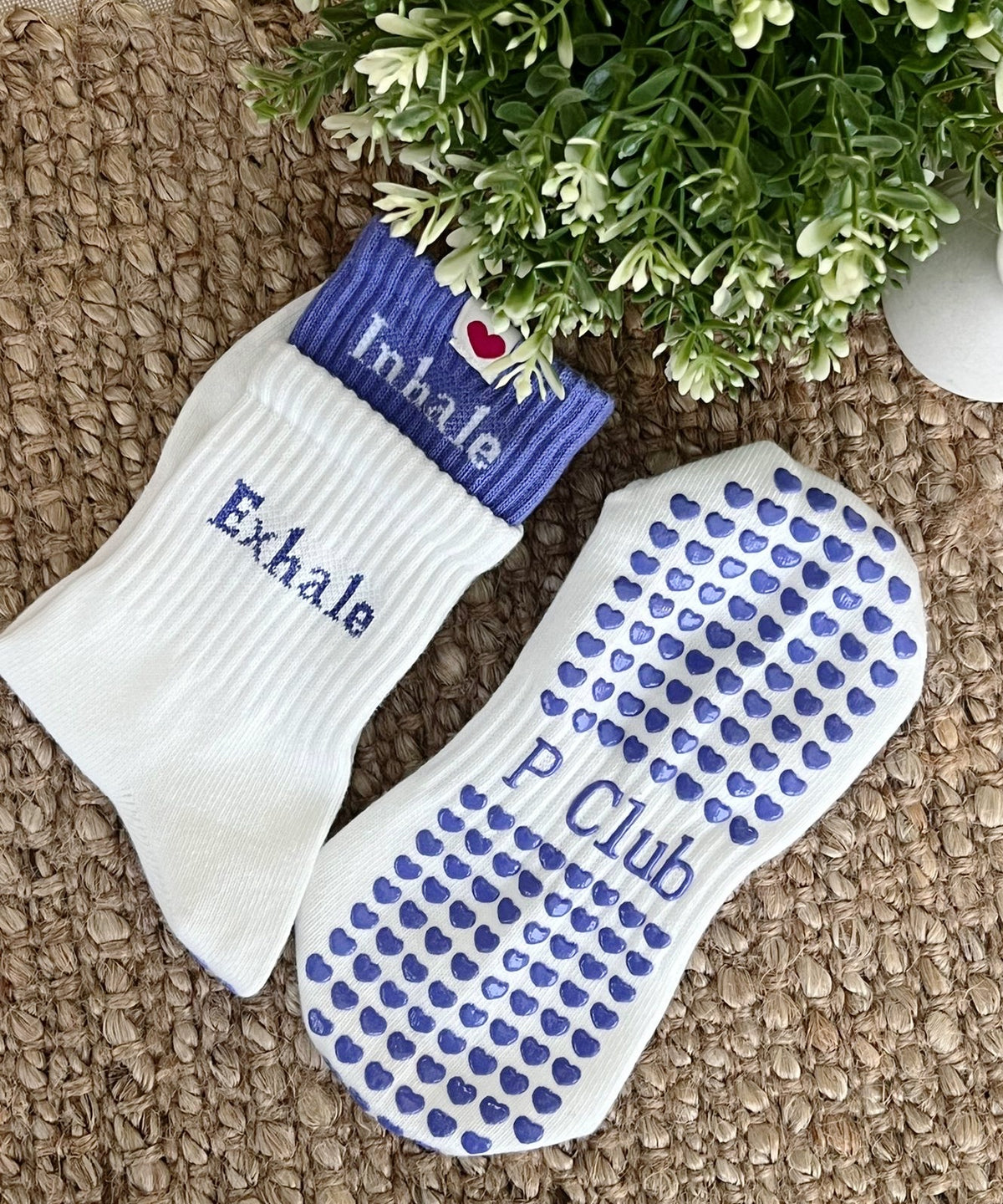 Breath Crew Grippy Socks • White