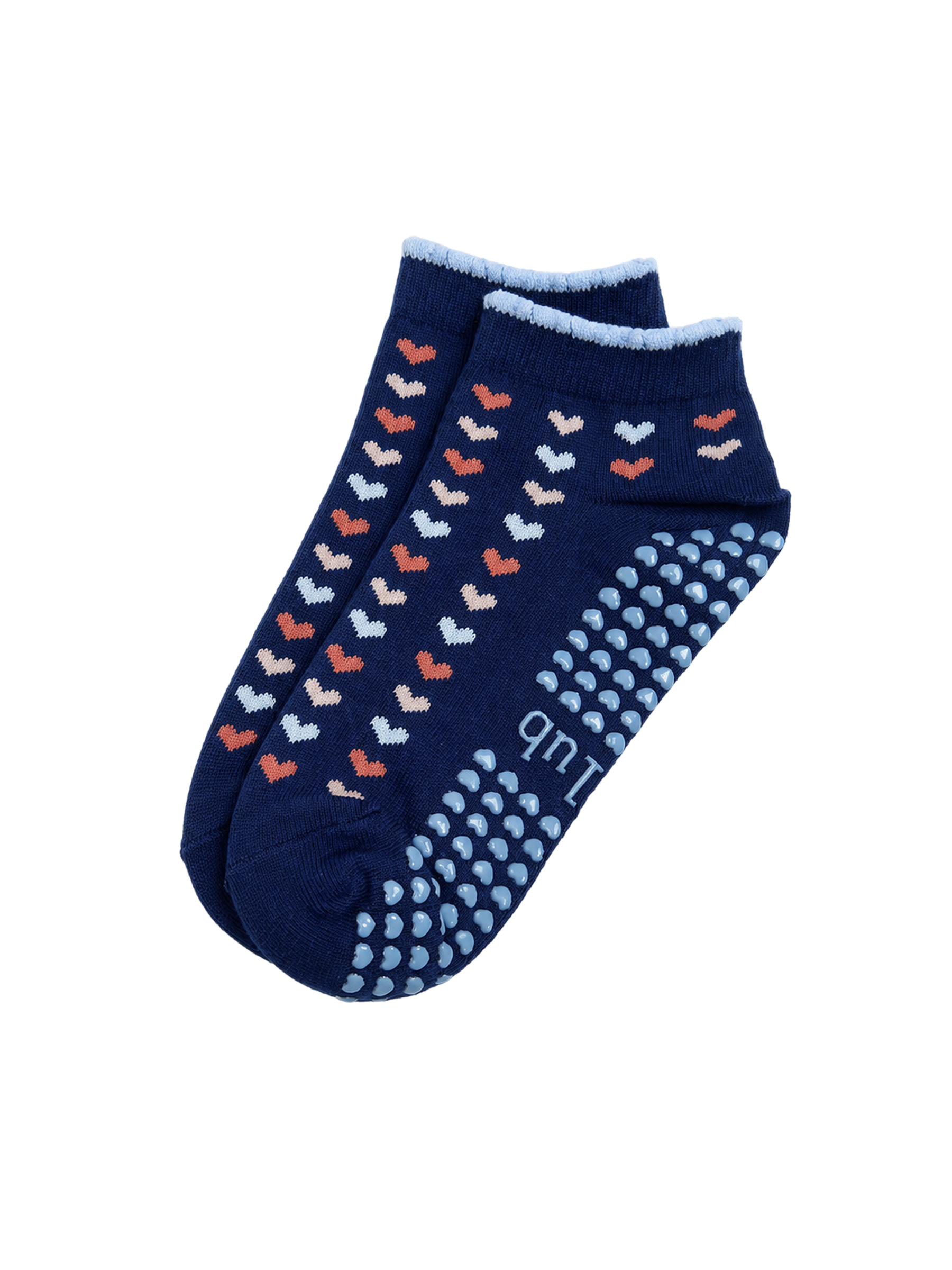 Love Ankle Grippy Socks • Blue