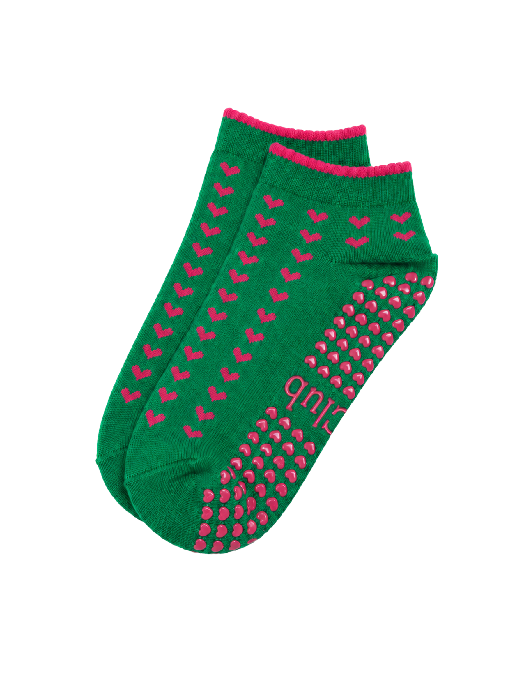 Love Ankle Grippy Socks • Green