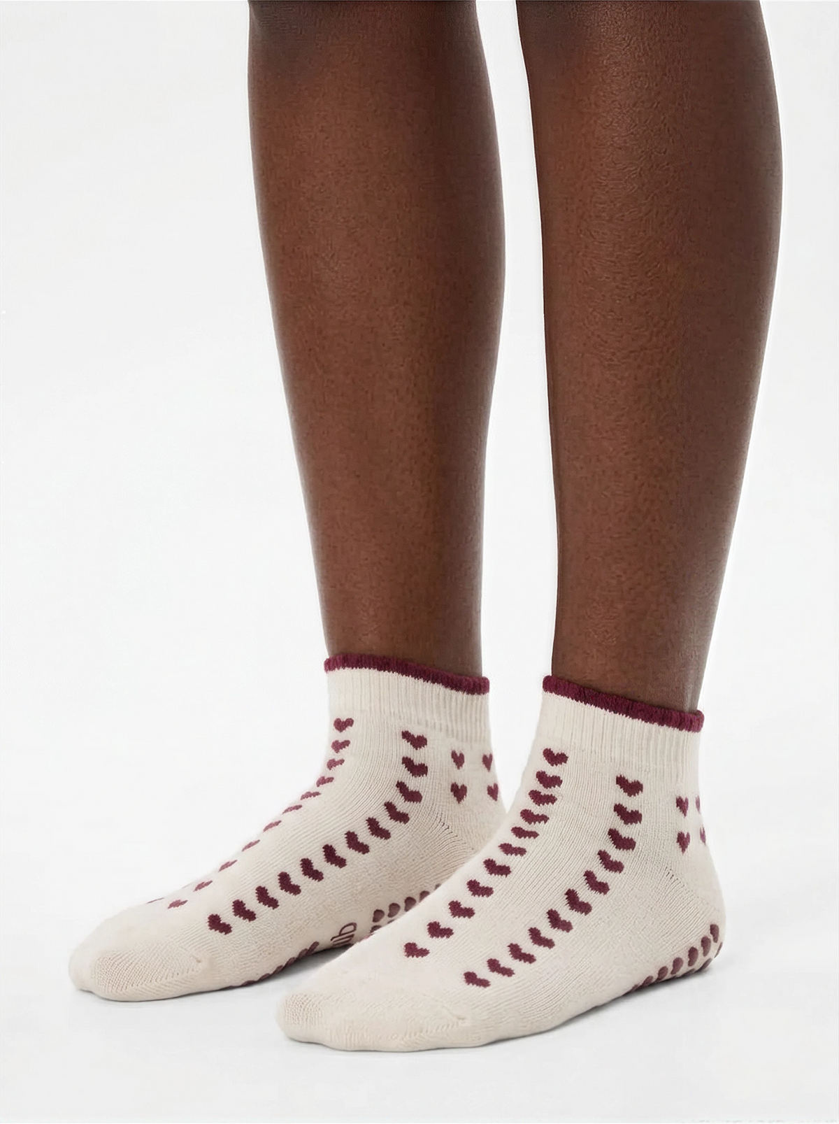 Love Ankle Grippy Socks • White