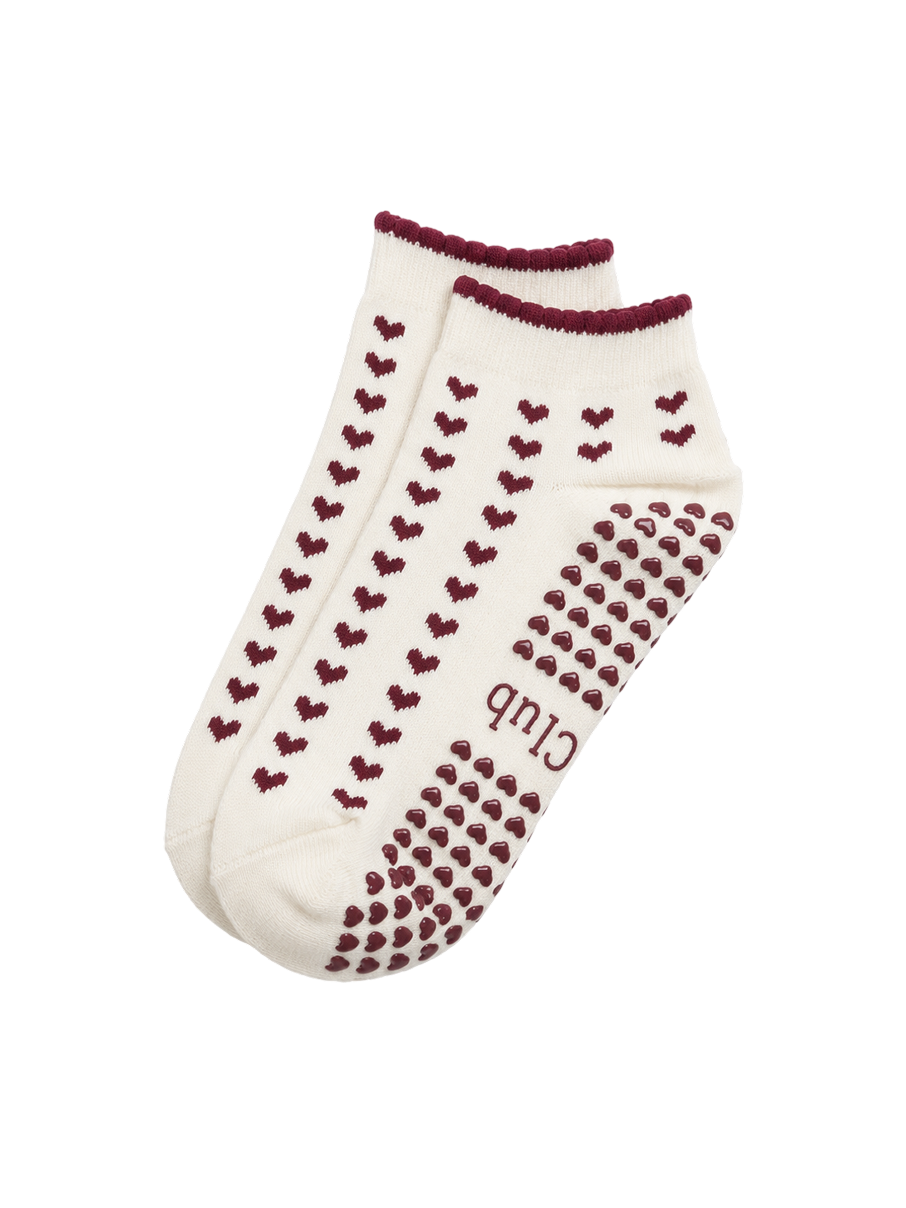 Love Ankle Grippy Socks • White