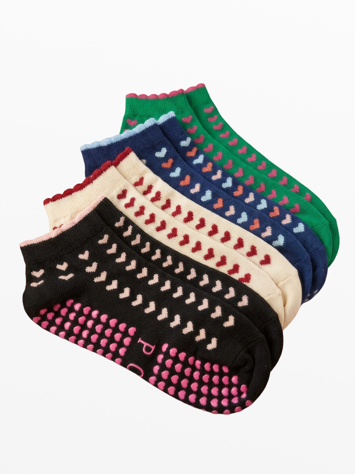 Love Ankle Grippy Socks • Blue