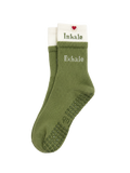 Breath Crew Grippy Socks • Matcha Green
