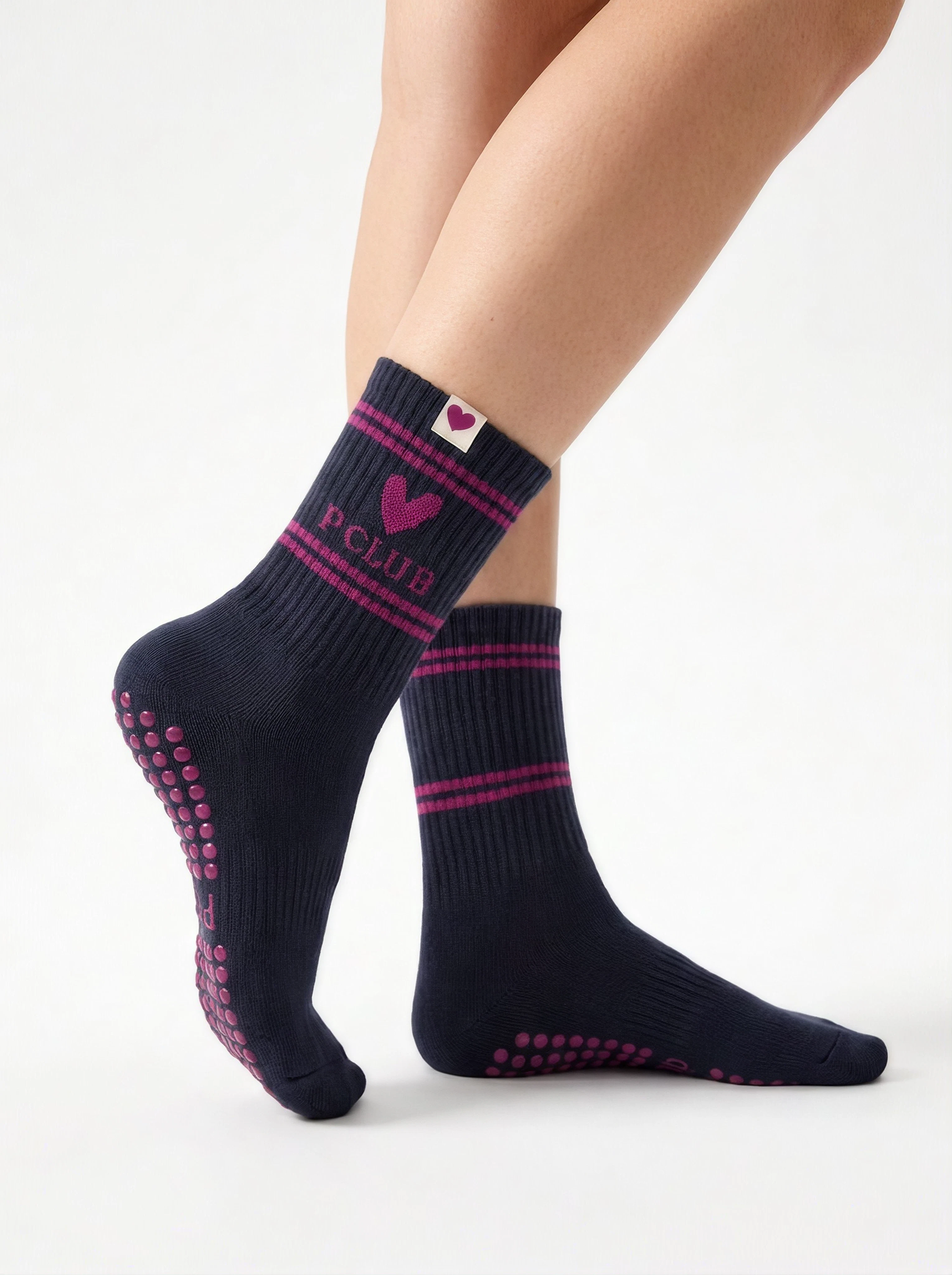 Varsity Crew Grippy Socks • Grey