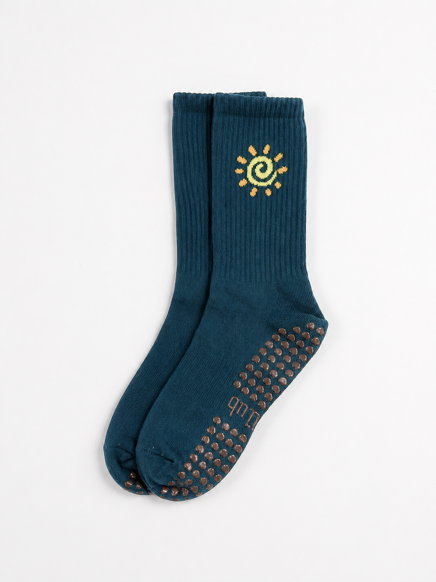 Sunshine Crew Grippy Socks • Teal