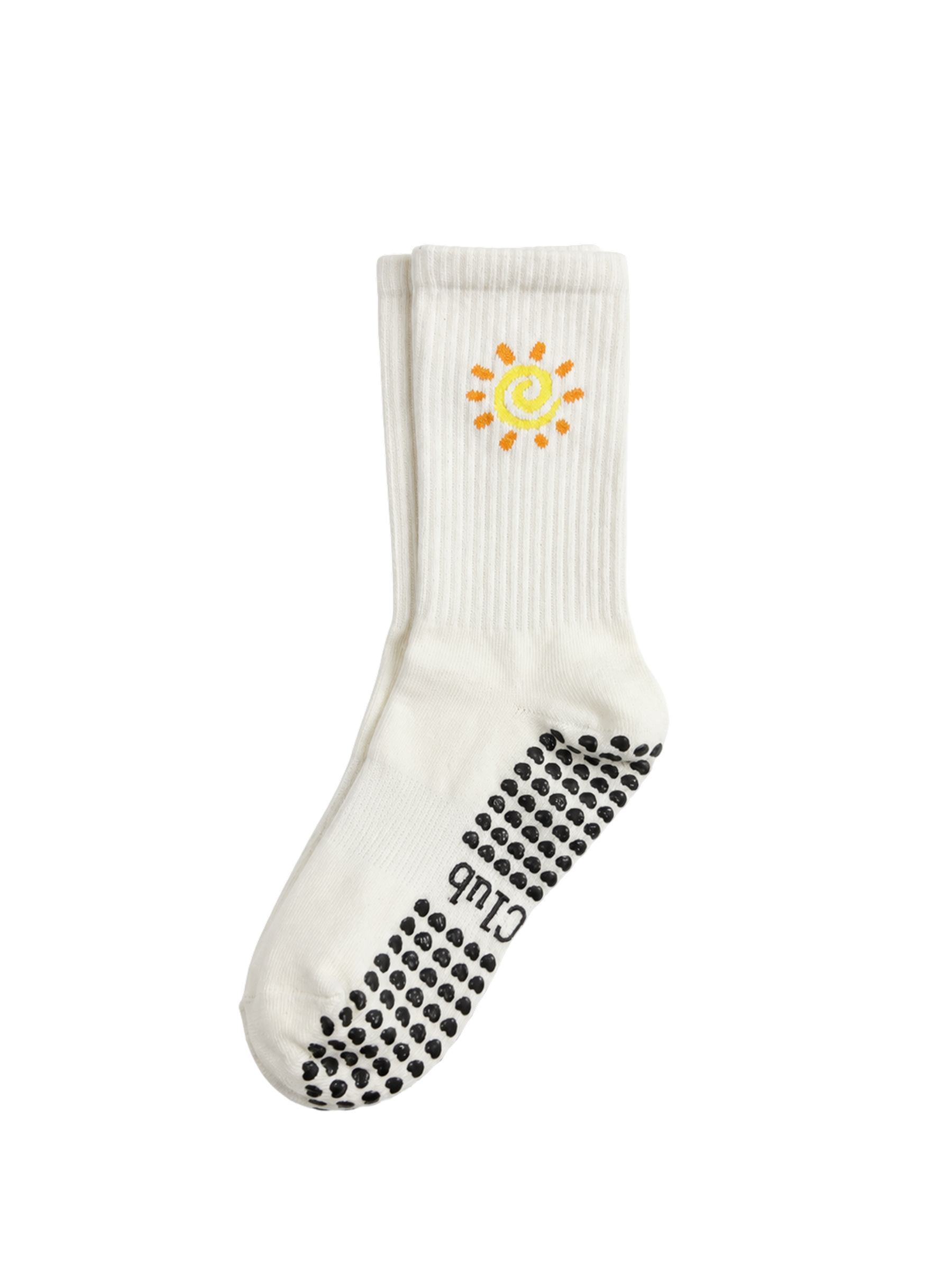 Sunshine Crew Grippy Socks • White