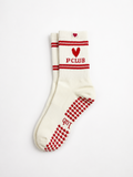 Varsity Crew Grippy Socks • Red